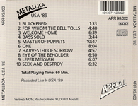 USA '89 (BLACK LABEL, TITLES ON INSERT)