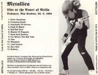 LIVE AT THE COURT OF ATTILA (BLACK LETTERS)