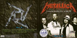 CREEPING DEATH, LIVE IN USA '92 PART 2 (RE-ISSUE) (SILVER LABEL) (BLUE LETTERS ON COVER)